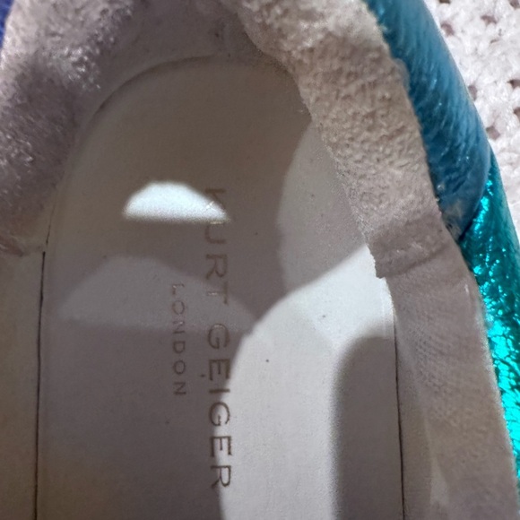 KURT GEIGER LONDON size 42  USA 10 Women's White Sneakers with Rainbow Accents - Picture 3 of 15